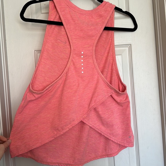 Nike Running Dri-fit cross back tank top, women’s medium, pink/salmon - Picture 2 of 8